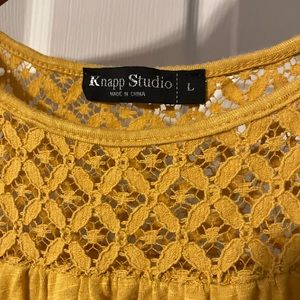Knapp Studio Yellow Blouse, Size Large